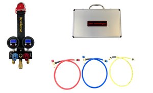サイトグラス付ダブルデジタル ミニマニホールドセット+ ECOバルブロータリーホースneoセット DSGM-neo BBKテクノロジーズ