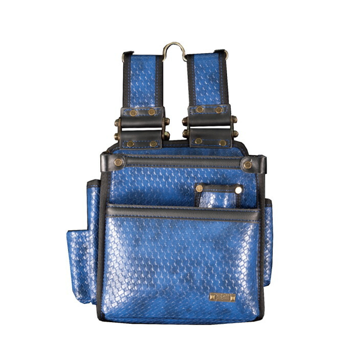 デンサン バロンモデル 腰袋(2段) Azure(アズール) BRJ-80-AZ ジェフコム DENSAN JEFCOM｜創工館　店