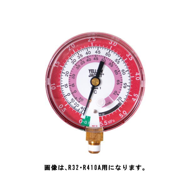 Φ80mmYJマニホールドゲージ 高圧 R404A・R134a Y49163 Asada アサダ