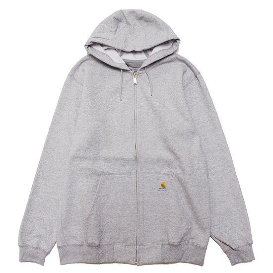 CARHARTT カーハート スウェット ジップパーカー ジップフード MIDWEIGHT HOODED ZIPFRONT SWEAT K122 オーバーサイズシルエット US企画 裏起毛 グレー M L