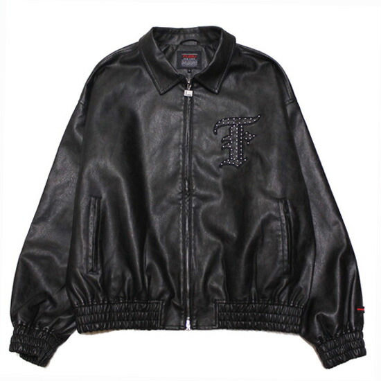 FUBU 黒スタジャン　クロコダイルパターン L FUBU 黒スタジャン クロコダイルパターン L