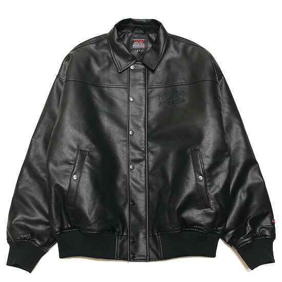 新品未使用 THUG CLUB サグクラブ レザージャケット ダウンジャケットM Thug Club】Leather Puffer Jacket ダウンジャケット (Thug Club