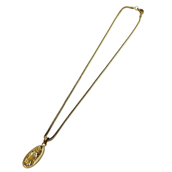 GOLDEN GILT ゴールデンギルト マリア ペンダント ネックレス アクセサリー VIRGIN MARY PENDANT NECKLACE アーティスト 18金メッキ ゴールド 20インチ|SOULSTYLE ソウルスタイル