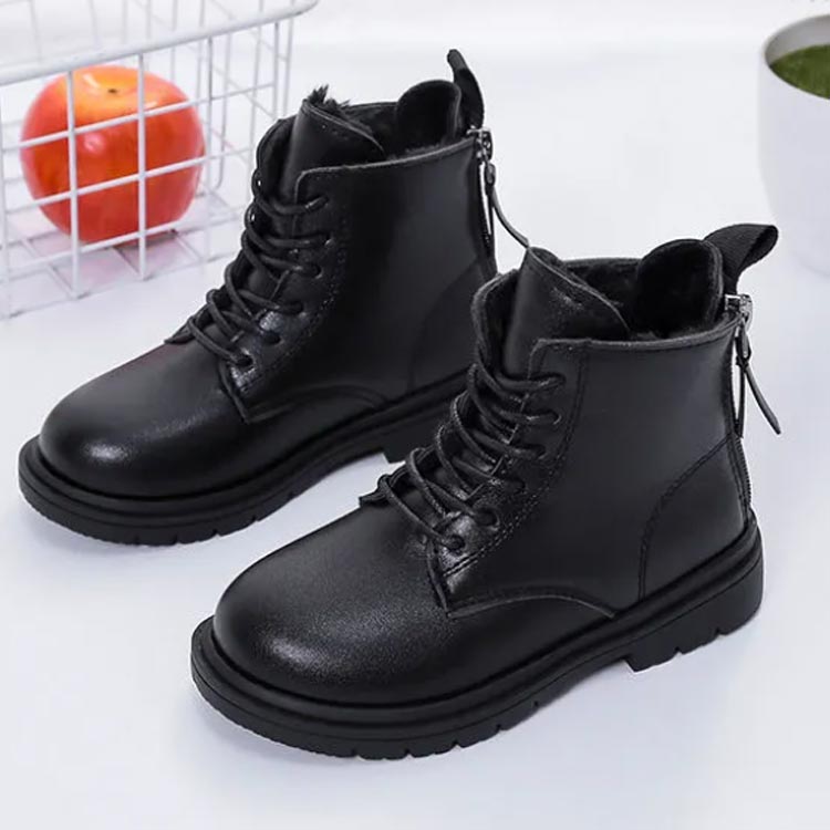 楽天市場 ブーツ 子供靴 裏ボア 男の子 女の子 キッズ シューズ 裏起毛 子ども ブーツ フォーマル 幼児 17 22 5cm ジュニア マーティン ブーツ 秋冬 冬物 滑り止め 通学 通勤 Front Fashion