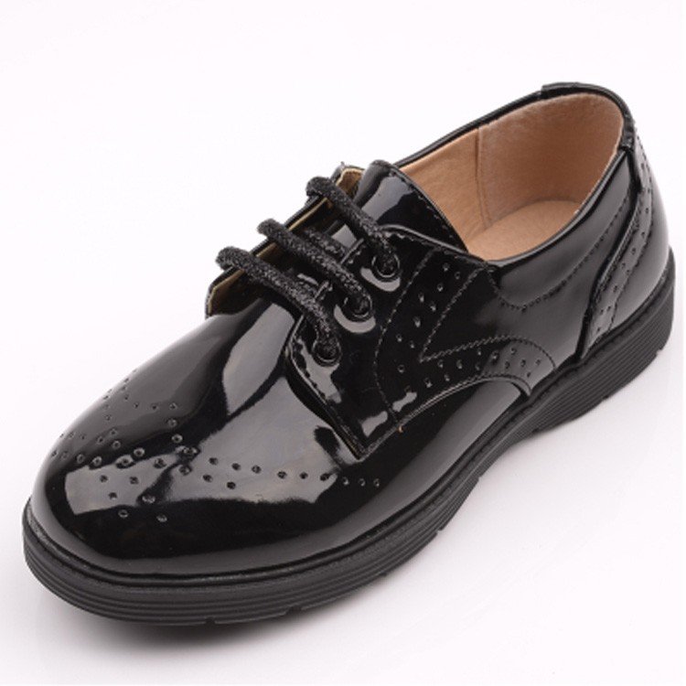 楽天市場 キッズ 入学式 靴 フォーマル 黒 男の子 エナメル調 紐 マジックテープ ブラック おしゃれ 子供 卒園式 新 Front Fashion