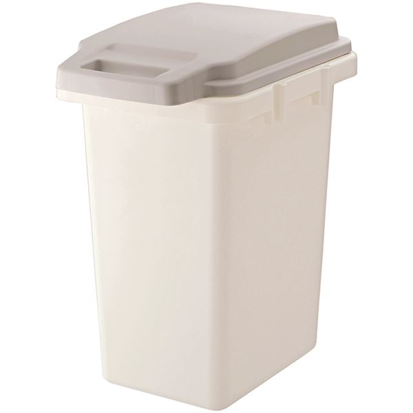 ダストボックス/蓋付きゴミ箱 幅55cm キャスター付き ホワイト(白) ダストボックス/蓋付きゴミ箱 〔2分別〕 幅55cm キャスター付き