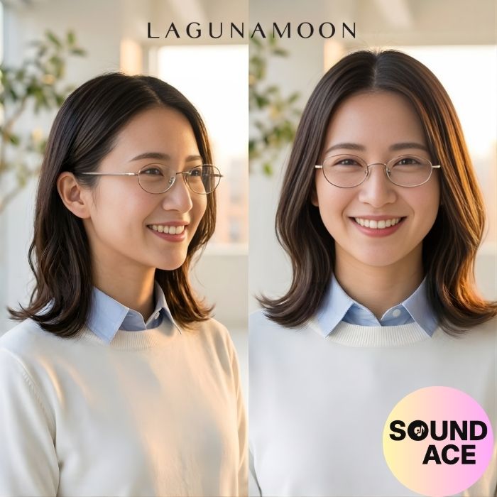 [眼鏡ひな形／ラグナお月さま] LAGUNA MOON 眼鏡ひな形 LM-1081 48大きさ レディース眼鏡 サクラ色赤銅色 今めかしい眼鏡 48□21-143 ?36.5