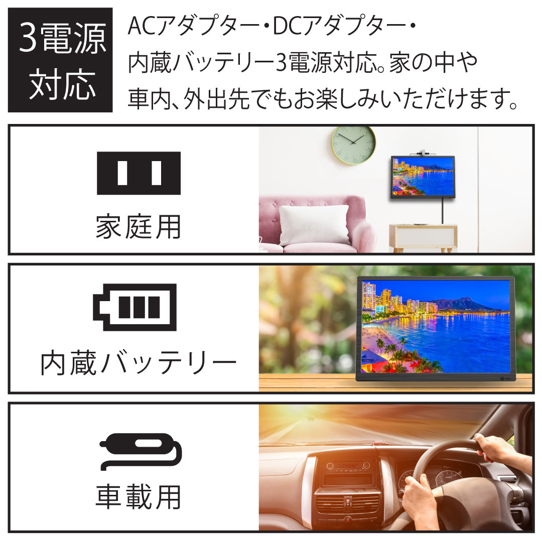 楽天市場 ポータブルテレビ 車載 フルセグ 3電源 車載 録画機能 搭載 ワンセグ ポータブル 液晶テレビ フルセグカーテレビ Hdmi対応 15インチ テレビ ヘッドレスト 15型 地上デジタル 車用バッグ 車載バッグ付き 本体 Ac Dc 充電 送料無料 Souplesse