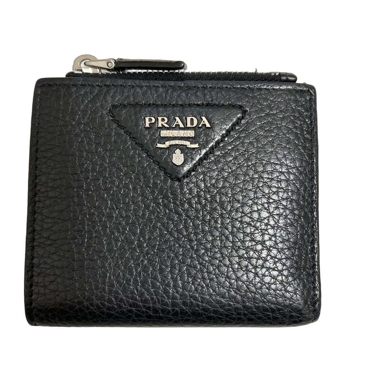 楽天市場】プラダ 二つ折り財布 がま口財布 ミニ財布 黒 ブラック
