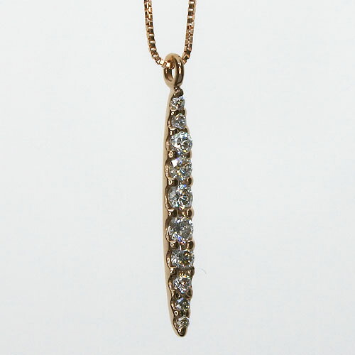 K18PG ダイヤモンド ネックレス 0.20ct 鑑別書付 18金 ピンクゴールド レディース プレゼント ギフト 4月 誕生石|真珠ジュエリー卸直販ピッコリーノ