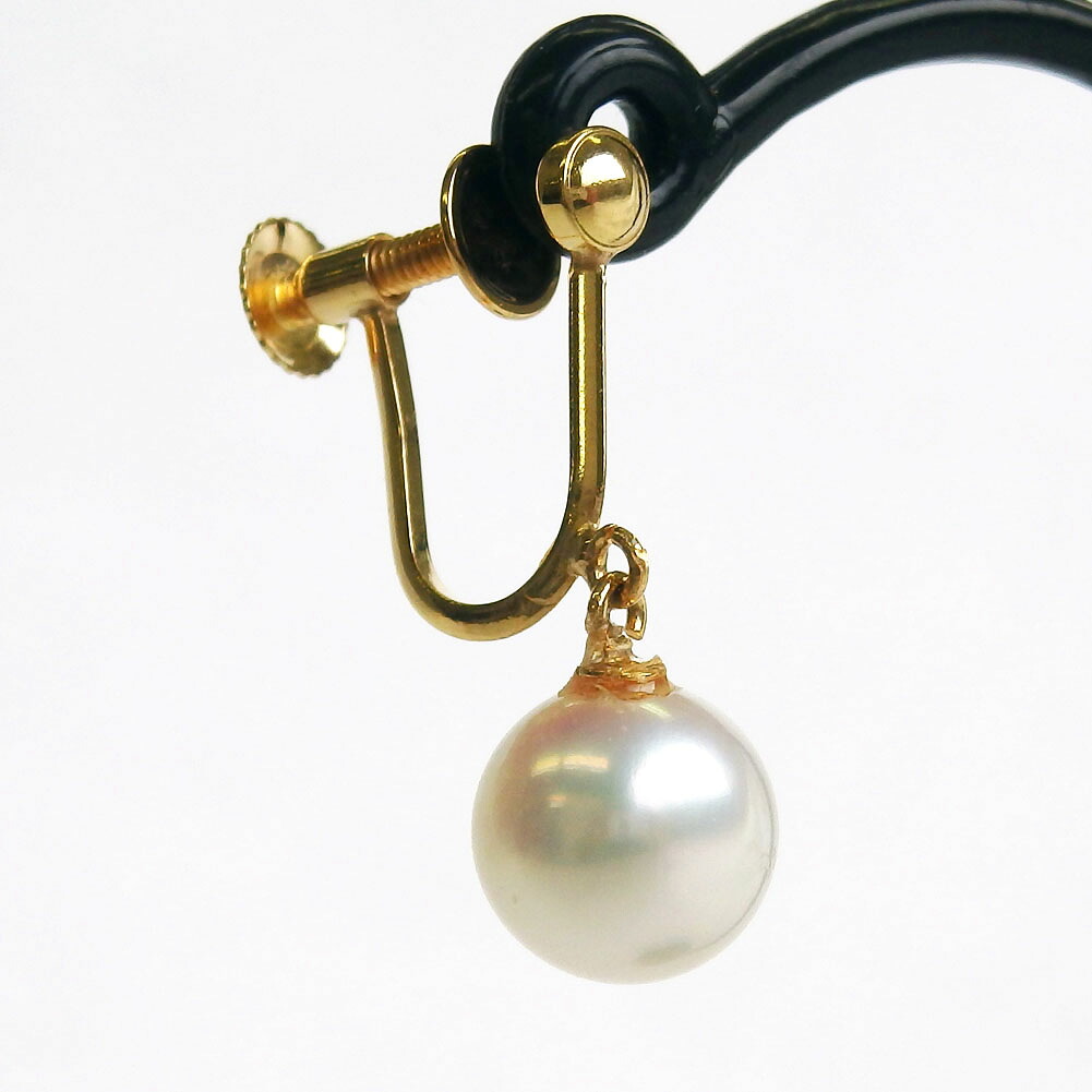 【ポイント5倍★お買い物マラソン】K18 花珠真珠 イヤリング 7mm 揺れる 上品 綺麗 高級感 イヤリング 花珠パール パール 真珠 6月 誕生石