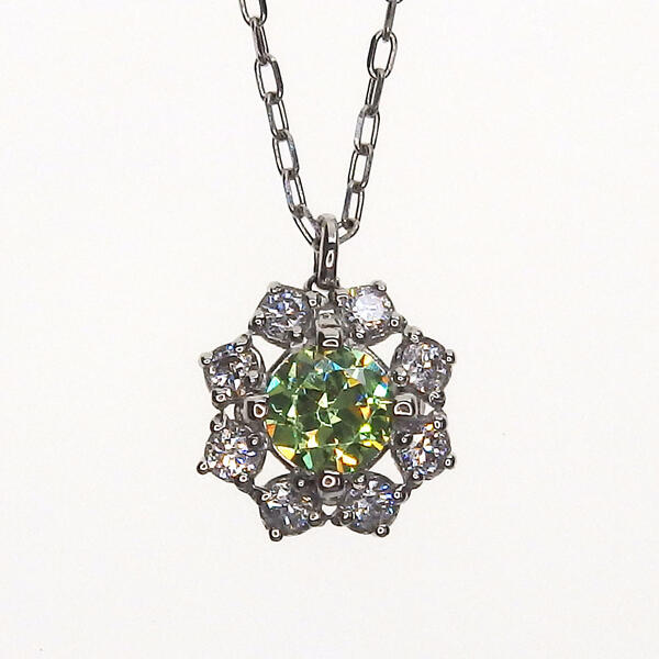 【ポイント5倍★お買い物マラソン】Pt デマントイドガーネット ダイヤモンド ネックレス 0.16ct D0.08ct 40cm 鑑別書付 天然 希少石 レアストーン ガーネット 人気 プラチナ 1月 4月 誕生石
