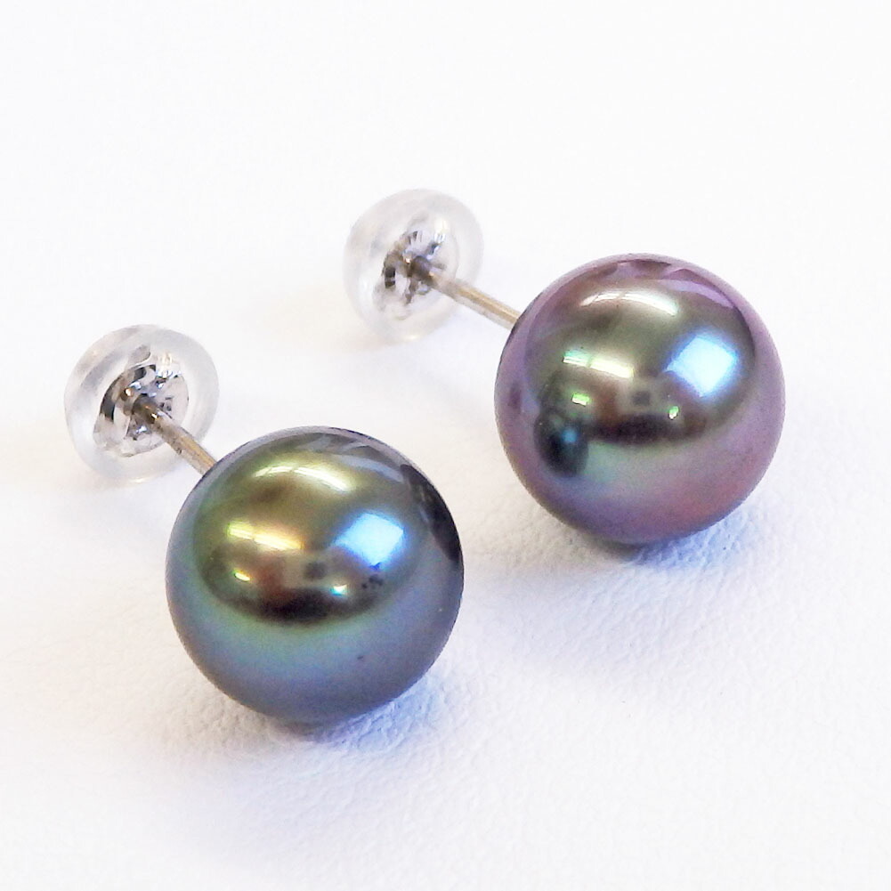 楽天市場】《Tahitian+》 タヒチ黒蝶真珠 ピアス 11mmUP PT900 パール