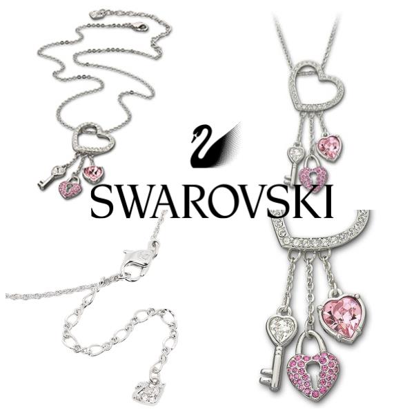 楽天市場 正規品 スワロフスキー Swarovski ネックレス ハート ロック ペンダント ハートモチーフ ペンダント ネックレス ピンク Heart Lock Pendant 草思庵