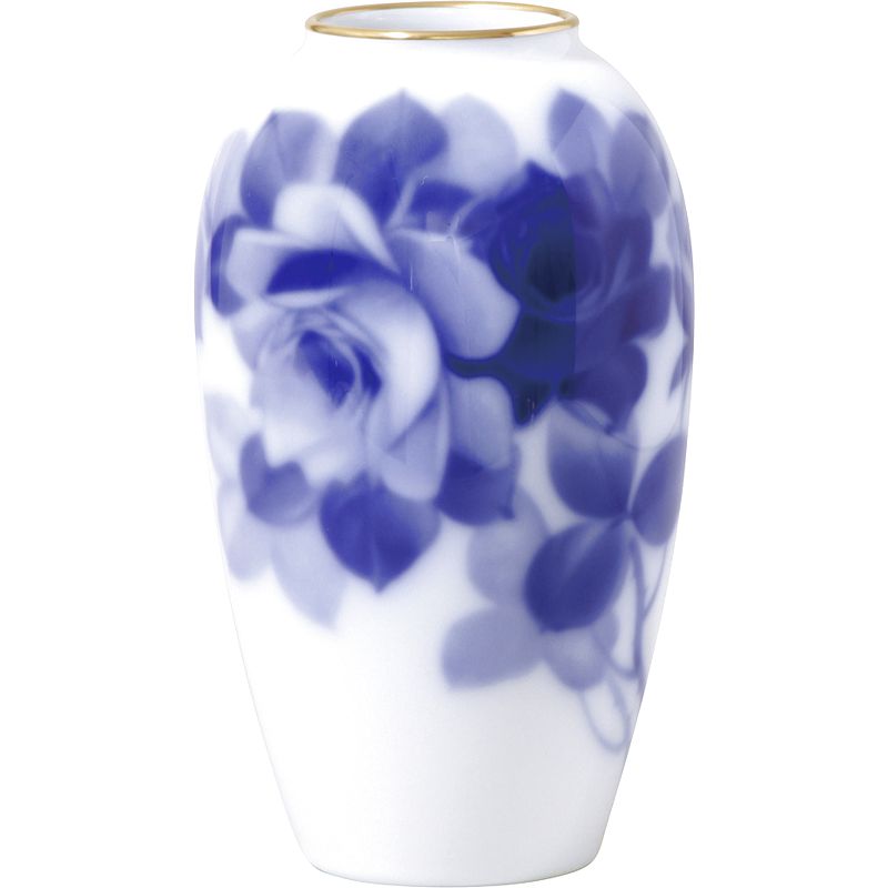 70%以上節約 美品 大倉陶園 ブルーローズ 8011 23cm花瓶 ...