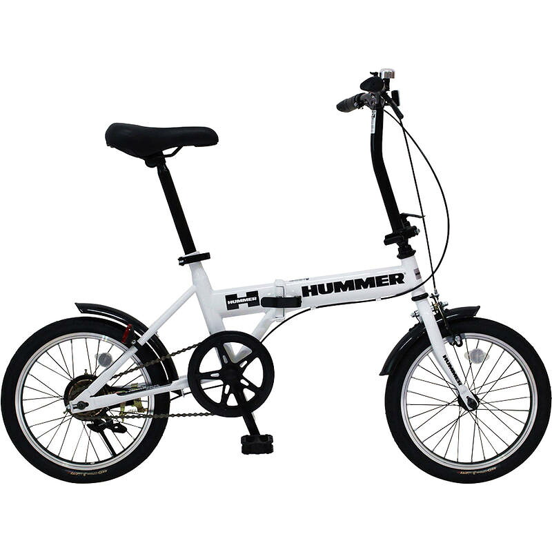 ハマー 否張りさける16in折畳銀輪WH MG-HM16N-WH【直送品】［貨物輸送無料］