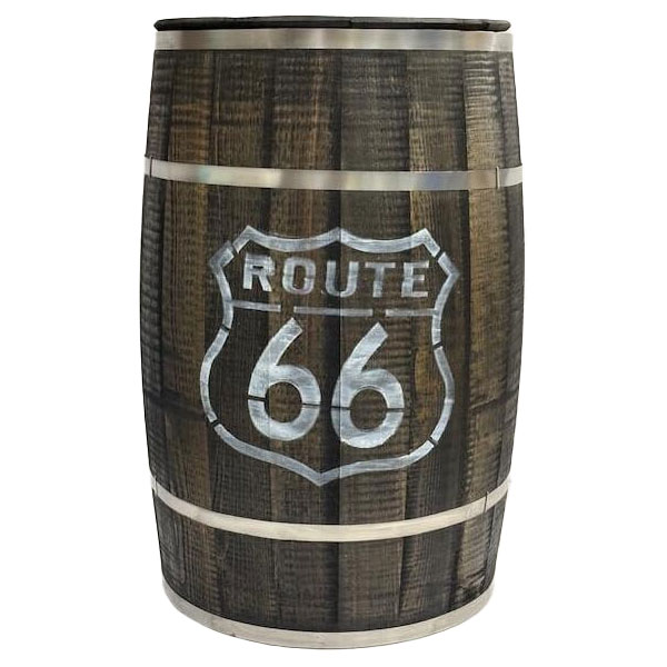 楽天市場】【日本製】大樽ふた付 ROUUTE66 Φ39×H49cm / ディスプレイ