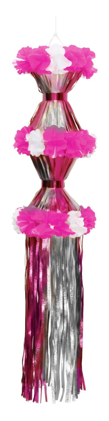 楽天市場】【七夕】さざ波つづみ吹き流しピンク150cm・直径35cm 七夕