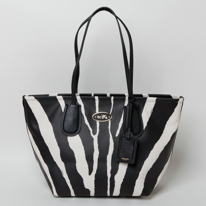 【楽天市場】コーチ COACH バッグ (トート) ラグジュアリー クロスグレーン レザー ゼブラ プリント タクシー ジップ トップ