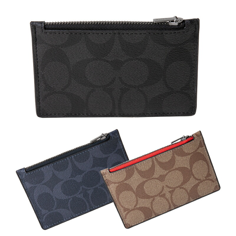 コーチ Coach コインケース シグネチャー Pvc レザー ジップ カード コイン ケース メンズ レディース C4281 Fc4281 男性に人気