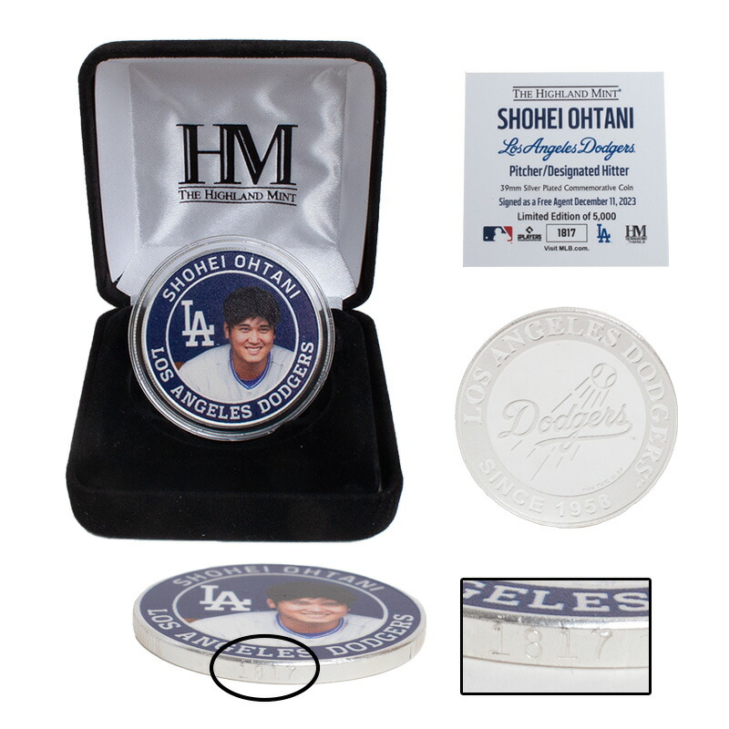 記念コイン 大谷翔平 ロサンゼルス ドジャース 世界限定5000個 ハイランドミント HIGHLAND MINT 201082728