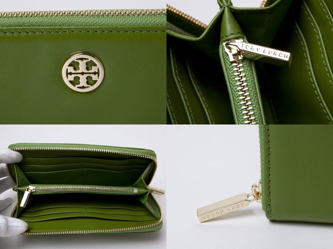 【楽天市場】トリーバーチ TORYBURCH 小物(財布) ラウンドファスナー レザー グリーン 長財布 レディース 90009225