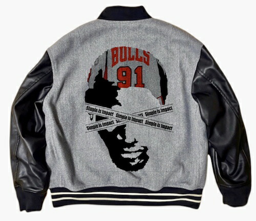 超歓迎 楽天市場 スタジャン ジャケット かっこいい ストリートブランド ユニセックス B系 ストリート系 メンズ 男子 オーバーサイズ 秋 冬 アウター 大きいサイズ ストリートファッション 袖 プリント ユニセックス 秋 冬 革 ロッドマン バスケ Nba ジョーダン