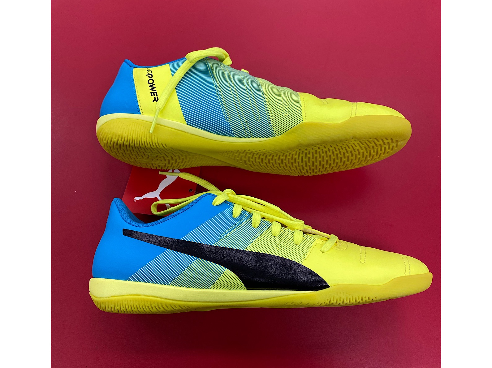 楽天市場 中古 Puma プーマ フットサラ 4 フットサルスパイク インドア メンズフットサルシューズ 28 0cm Uk9 Eur43 Us10 ホワイト オリビアンブルー コンフォート機能搭載 普段履きとしても人気の一足 Ok リユース シューズ ストア