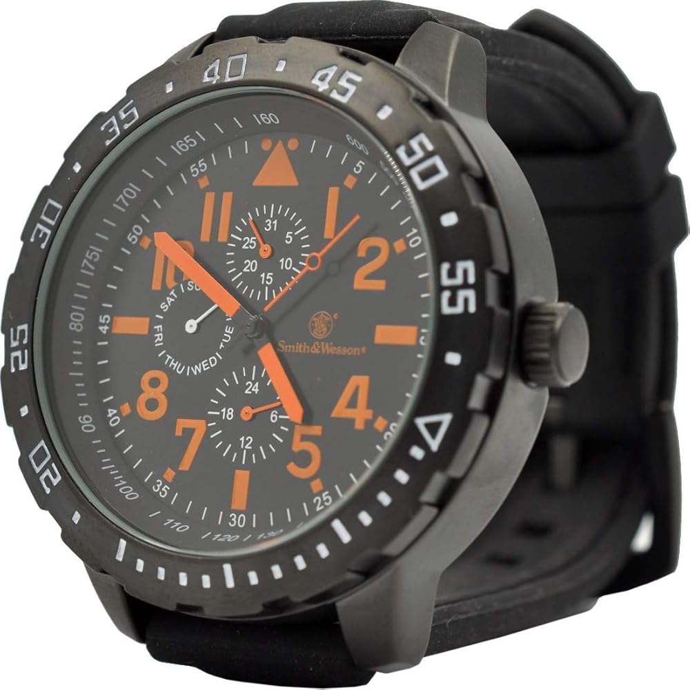 Smith & Wesson スミス＆ウェッソン ミリタリー腕時計 CALIBRATOR WATCH ORANGE/BLACK SWW-877-OR 並行輸入品 [並行輸入品]