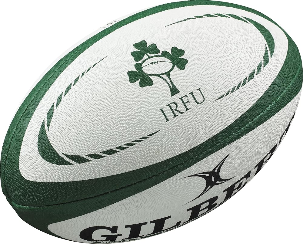 (5, White) - GILBERT Ireland International Replica Rugby Ball