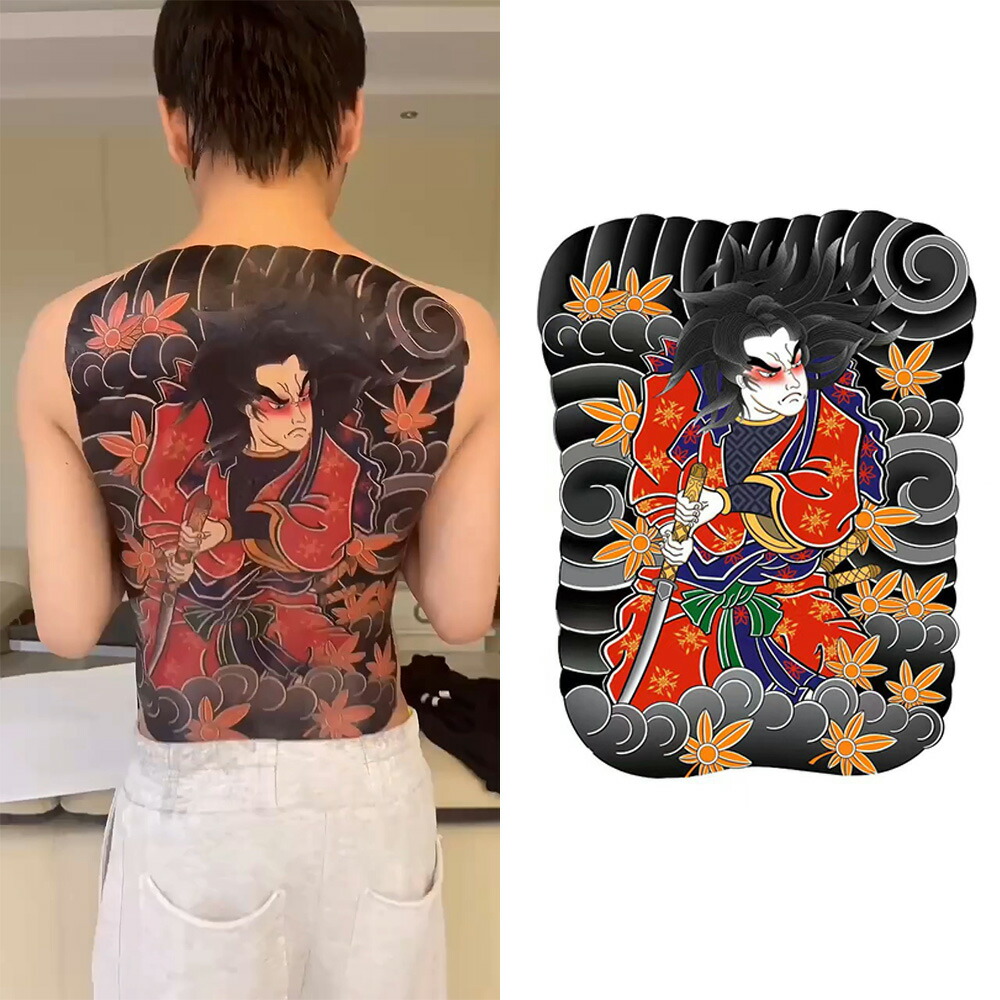楽天市場】タトゥーシール 背中 特大 刺青シール 和彫り タトゥー
