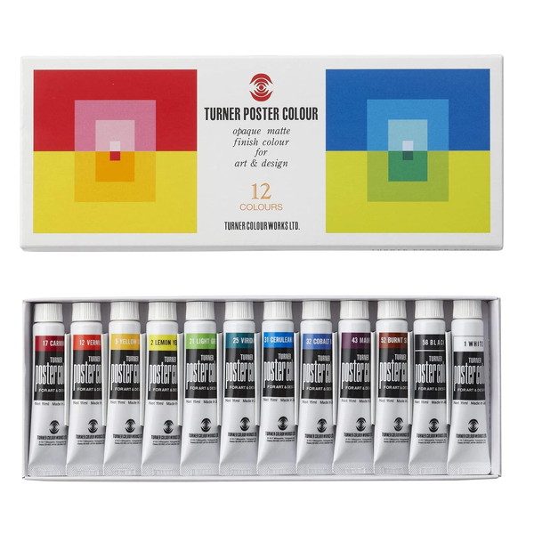 楽天市場】PC18C ターナー ポスターカラー 18色 スクールカラー 11ml