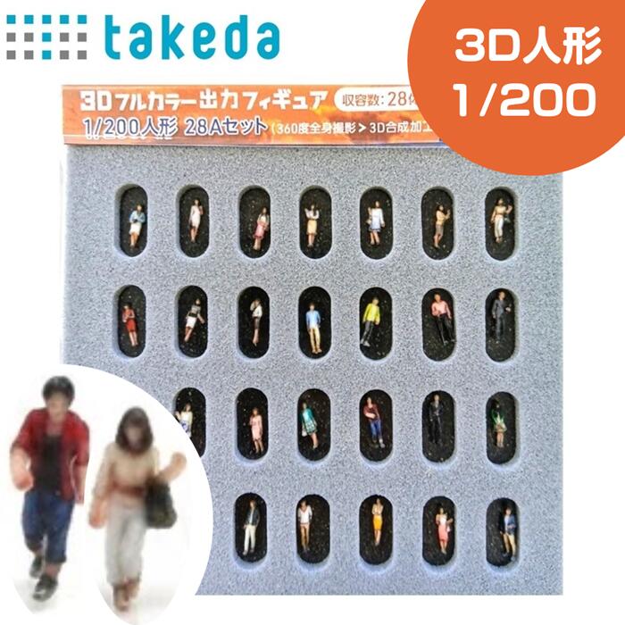 楽天市場】ジオラマ 人 人形 3Dカラー 1/200 28A 28体入り 55-0050