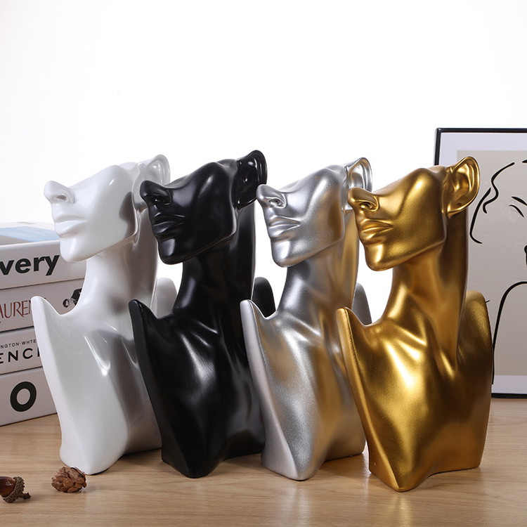 楽天市場】置物 オブジェ 人物 フェイス フィギュア アート