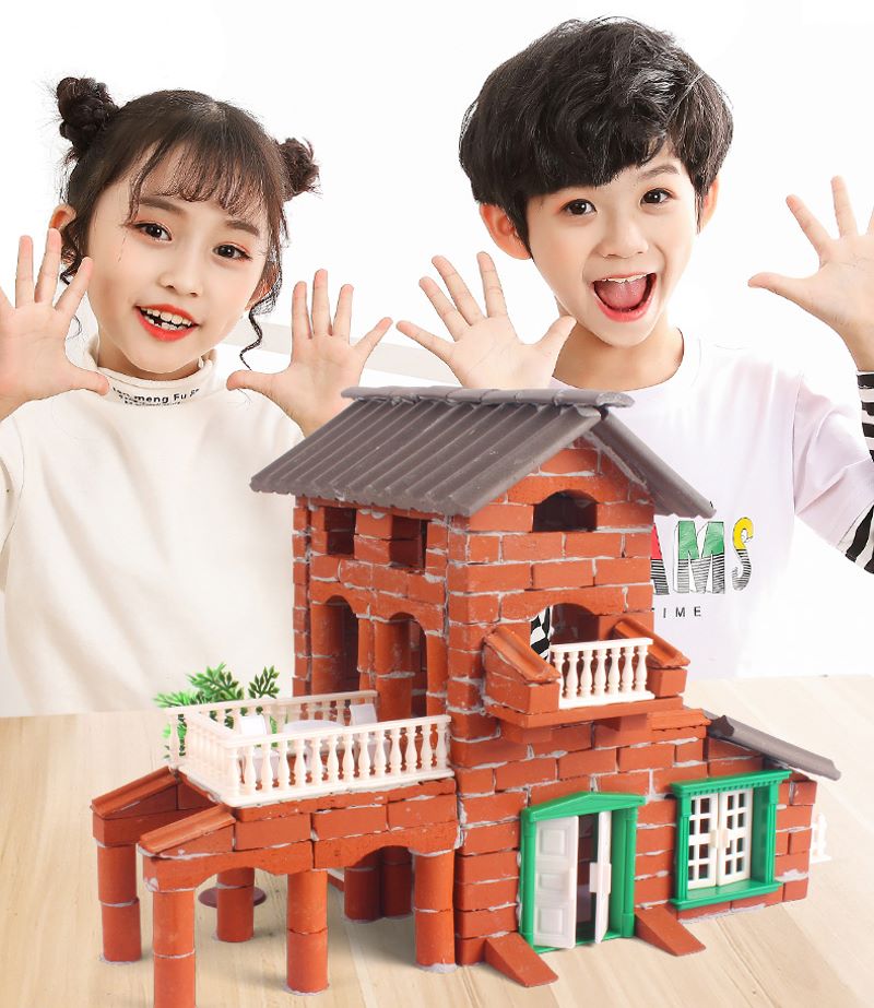 楽天市場】ブロック DIY 玩具 3D 洋風の建物 建筑 模型 煉瓦