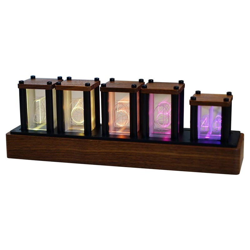 楽天市場】LED デジタル時計 ニキシー管風 レトロ モダン 木製クロック