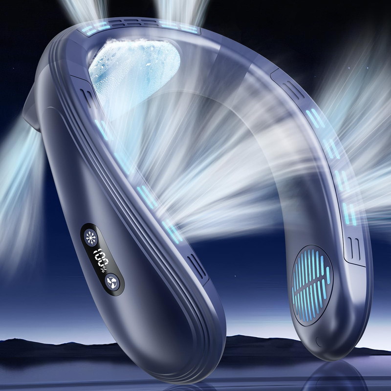 瞬間冷却ネックファン 2024年夏新型首掛け扇風機 ネッククーラー 携帯扇風機 Amazon | 【瞬間冷却ネックファン 2025年夏新型】 首掛け扇風機