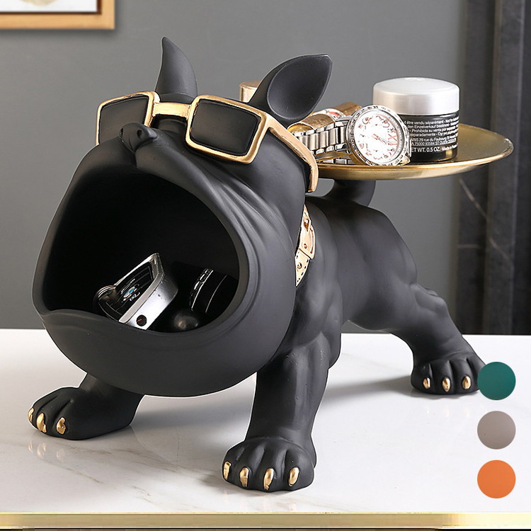 黒 ブルドッグ 小物入れ 置物 インテリア 犬 オブジェ トレイ付き 楽天市場】犬 小物入れ 収納 インテリア フレンチブルドッグ