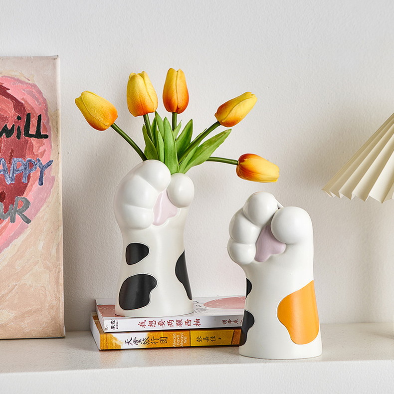 楽天市場】花瓶 おしゃれ 猫の手 ネコ 肉球 ねこ ネコ好き【キャット