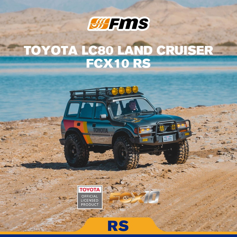 FMS RCクローラー 1/10 FCX10 ランドクルーザー LC80 RS ラジコン 4WD 2.4GHz RCロックトラック ラジオコントロールカー ホビーグレード RCカー モデル クライミングカー リモートコントロールカー オフロード RCモデルカー