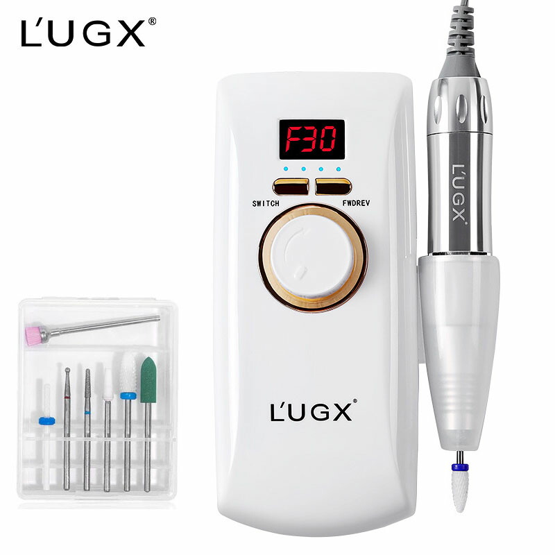 楽天市場】L'UGX電動ネイルマシン30000RPMプロネイルドリル研磨爪磨き