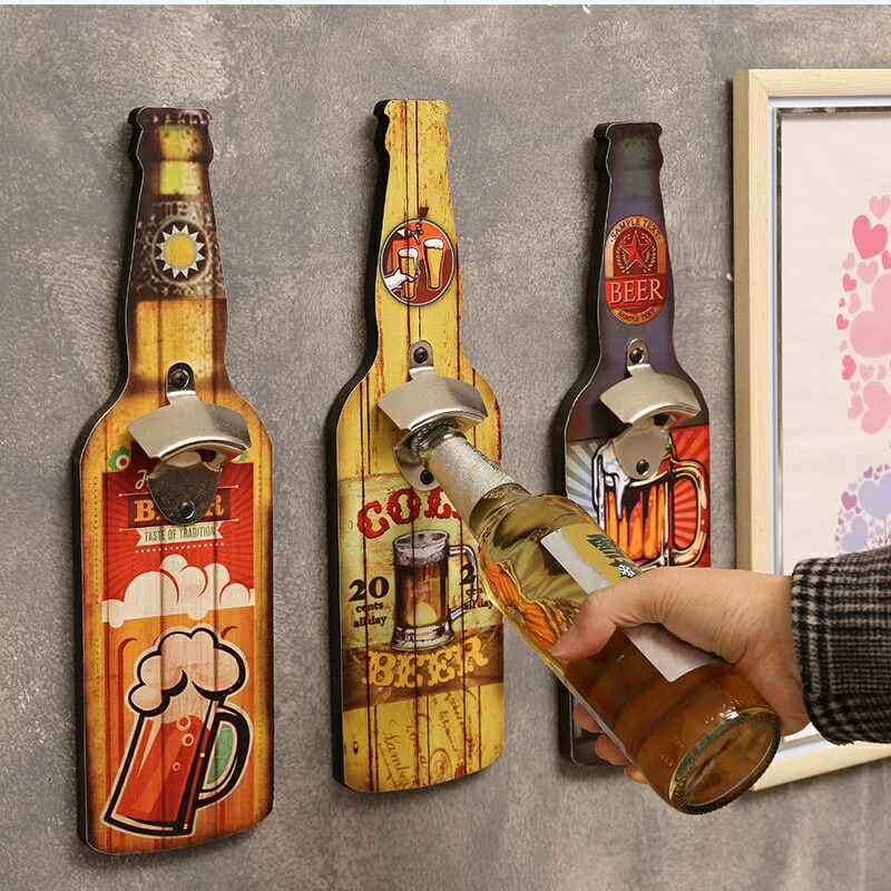 楽天市場】栓抜き 壁掛け ボトルオープナー 固定式 アンティーク風