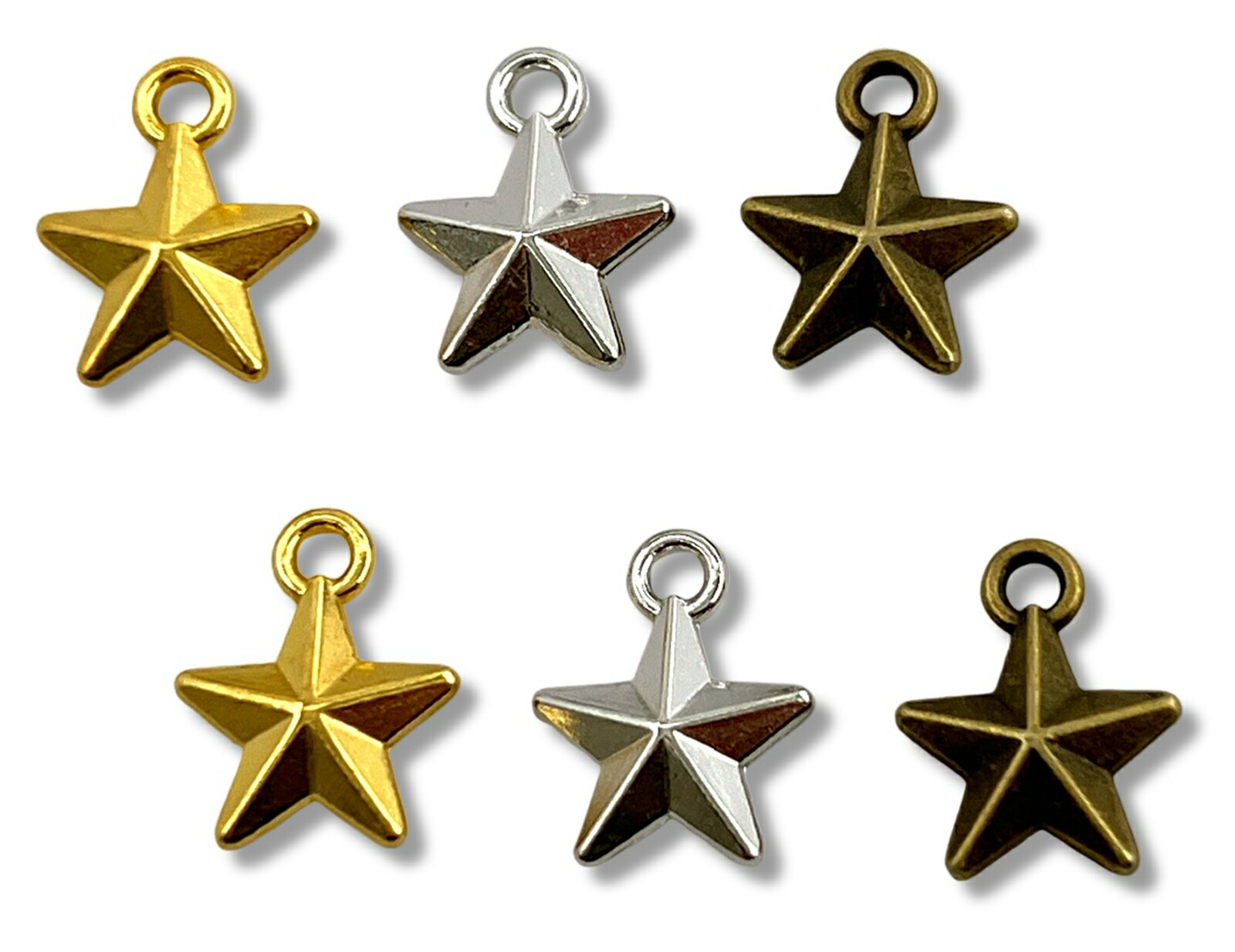 No. 2883 ダイヤ ハート 金属 チャーム パーツ 20個 No. 2883 ダイヤ ハート 金属 チャーム パーツ 20個