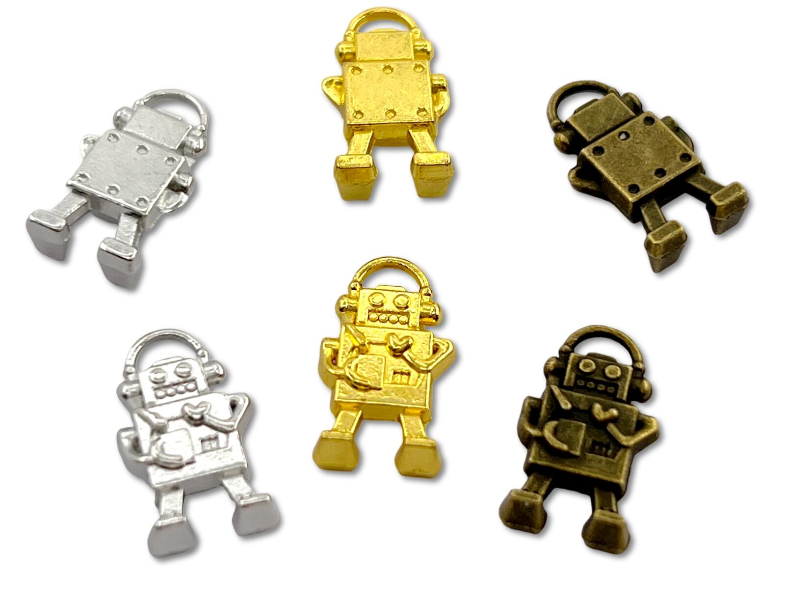 楽天市場】金属チャーム ロボット A 立体 18*12mm 厚5mm