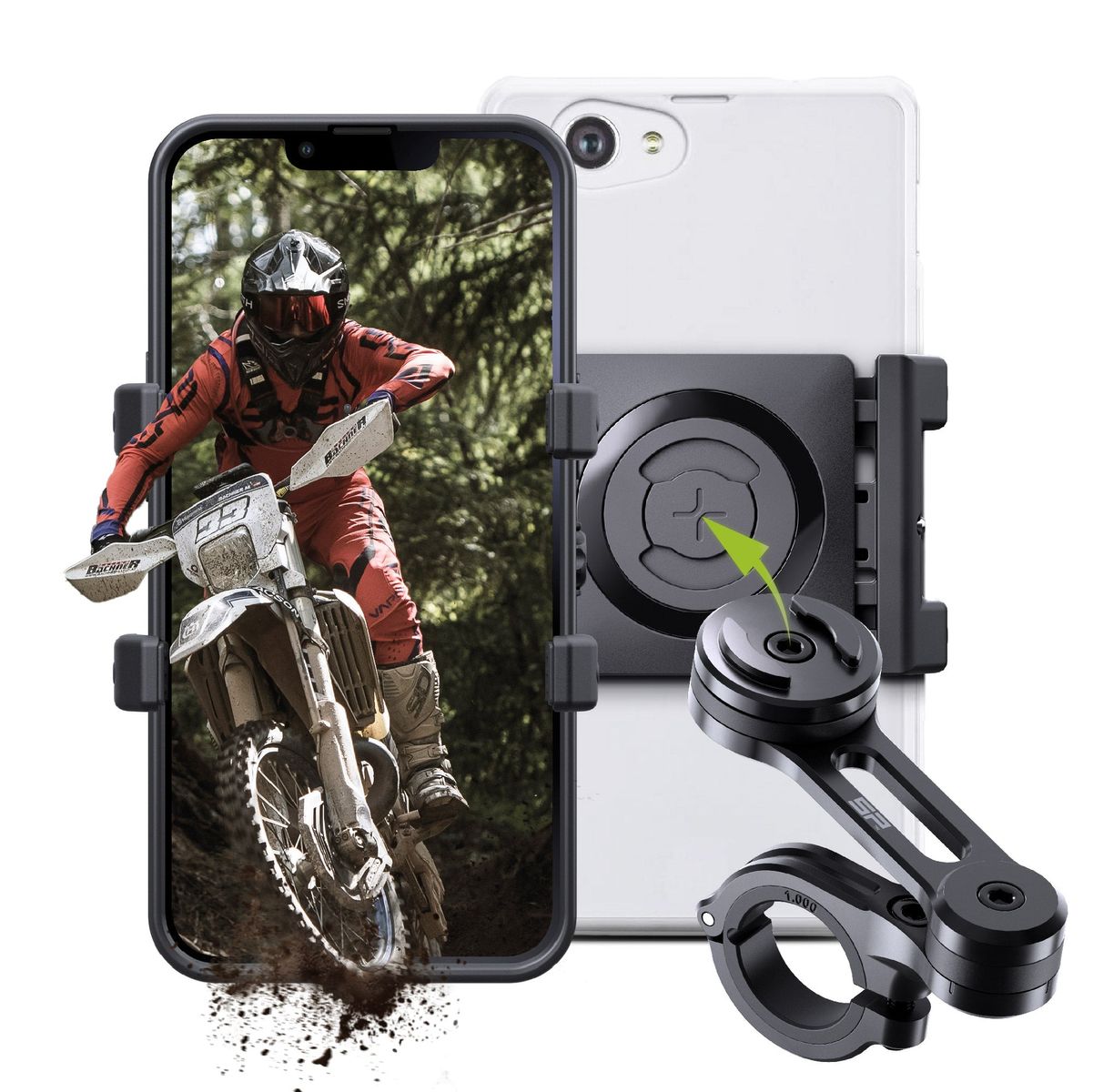 エスピーコネクト（SP CONNECT）スマートフォンホルダー バイク用 SPC+ バイク・スクーター・自転車対応 ユニバーサルマウント iPhone/Android対応 53937｜SP Connect Japan 店