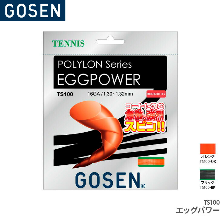 楽天市場】ゴーセン GOSEN エッグパワー16 EGGPOWER16 TS100