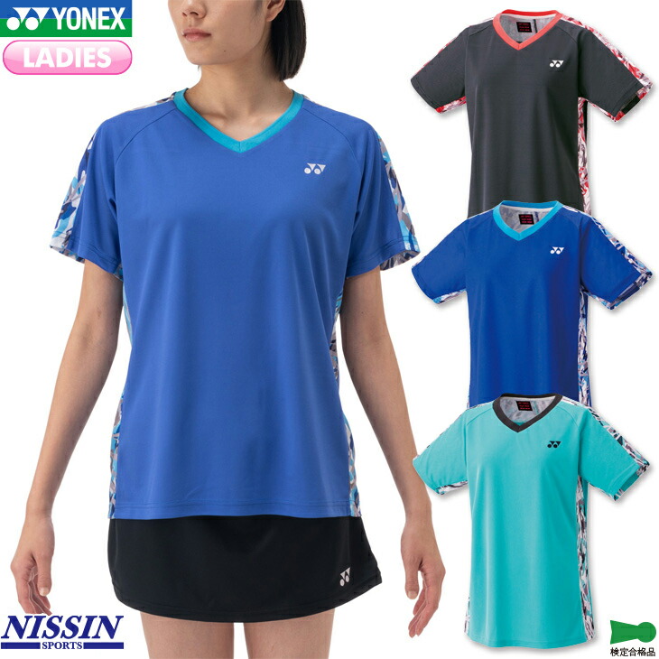 YONEX　数量限定ゲームシャツ　レディースOサイズ 楽天市場】ヨネックス バドミントンウェア（レディース） ゲーム