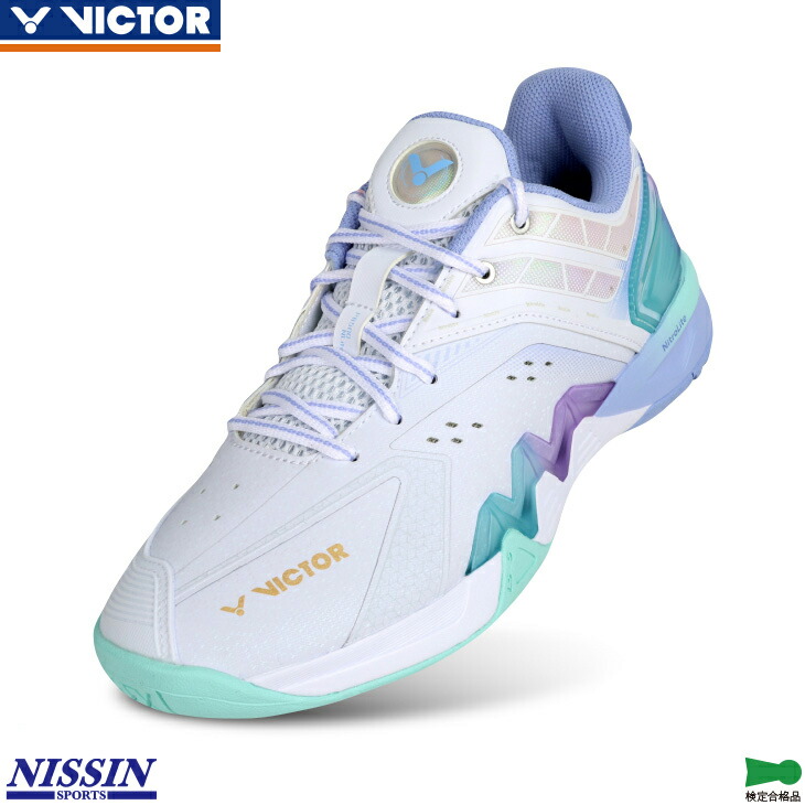 Victor バドミントンシューズ ホワイト/パープル　24.5 Victor バドミントンシューズ ホワイト/パープル 24.5 ビクター