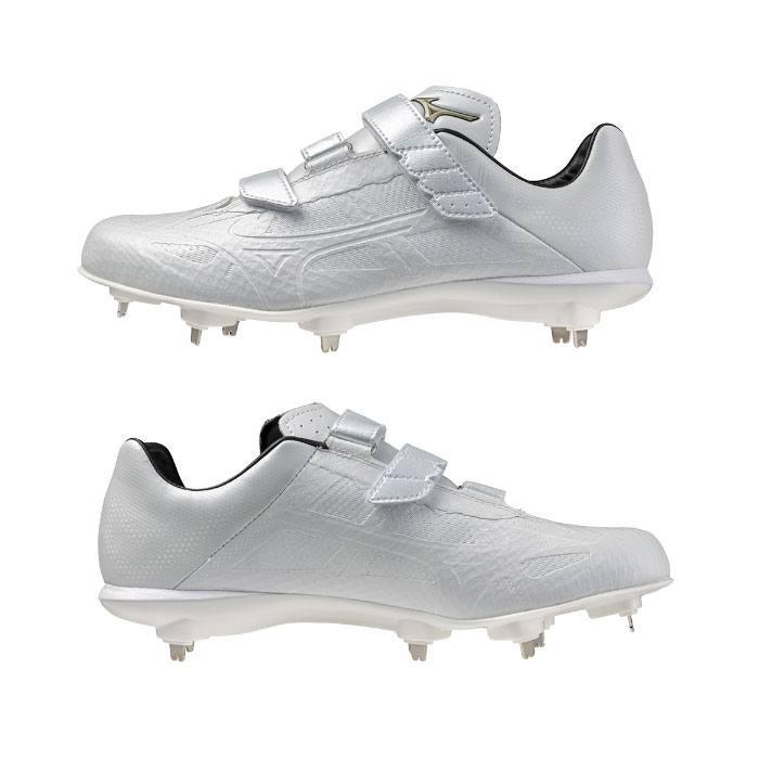 野球 ミズノ ライトレボエリート2 ワイド BLT mizuno 野球スパイク 金具スパイク ベルト式 ホワイト (11GM241501)｜sportsプラス １
