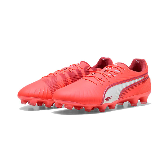プーマ キング アルティメット HG PUMA サッカースパイク 天然芝 人工芝 土 Glowing Red-White-Red Fire (108305-01)